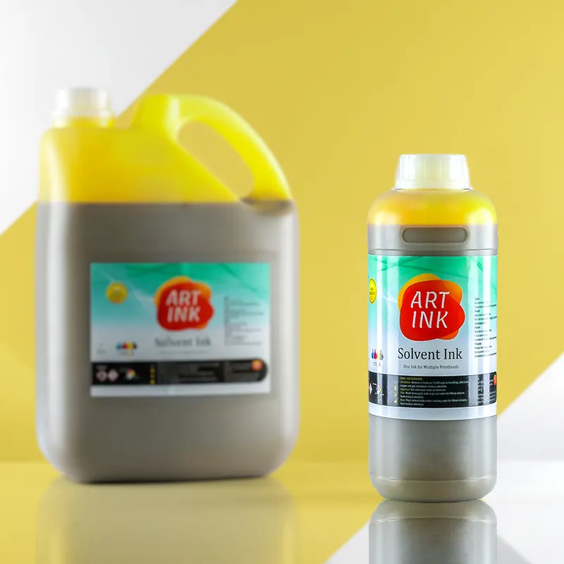 حبر ارت جت أصفر Yellow سولفنت متوافق مع رؤوس الطباعة المتعددة.