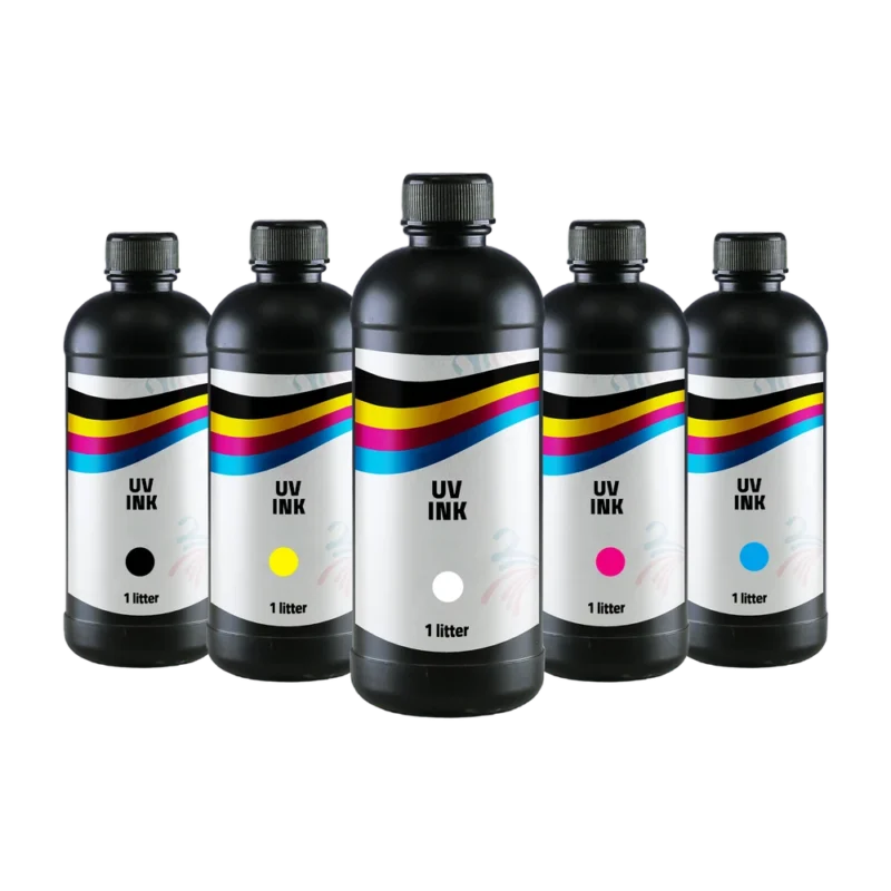 حبر يوفي G6-UV أصلي عالي الدقة في عبوة لتر أسود لتشغيل طابعات اليوفي المسطحة والرول بكفاءة وثبات لوني فائق ضد الخدش والعوامل الجوية في متجر سارع.