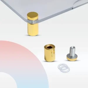 حامل ديكور استيل اكريلك ذهبي 30×19 mm