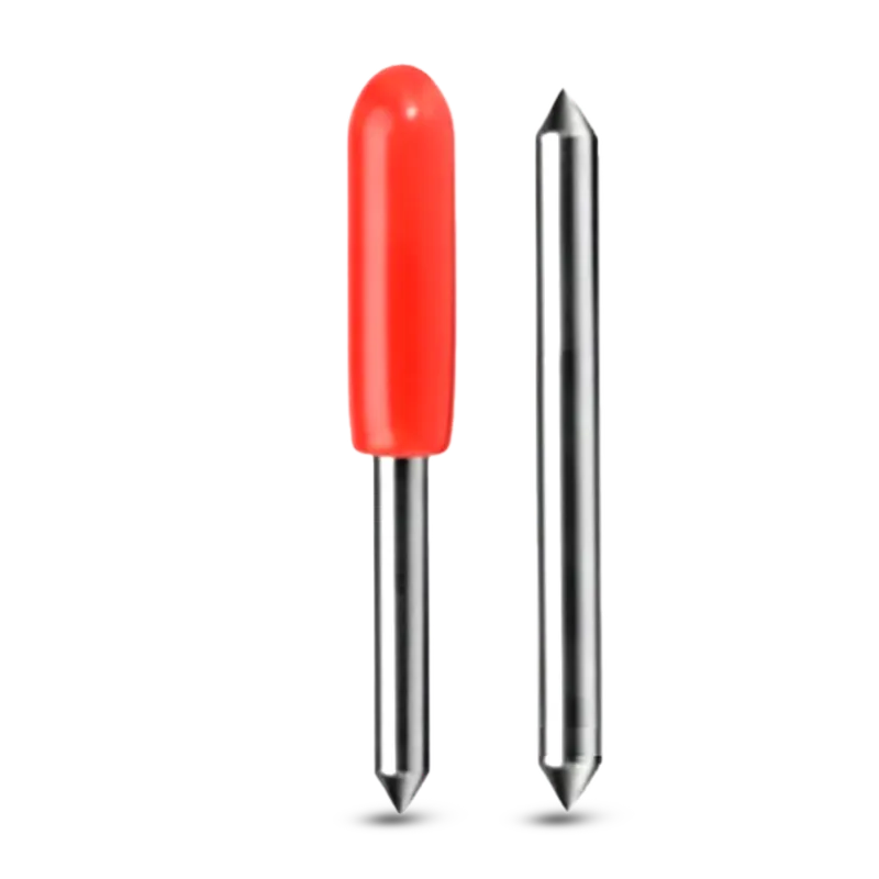 إبرة ماكينة كاتينج بلوتر بي كات (BCat) بزاوية 45 درجة، غطاء أحمر، مخصصة لقص الفينيل والاستيكرات بدقة عالية، متوفرة في متجر سريع بسعر منافس