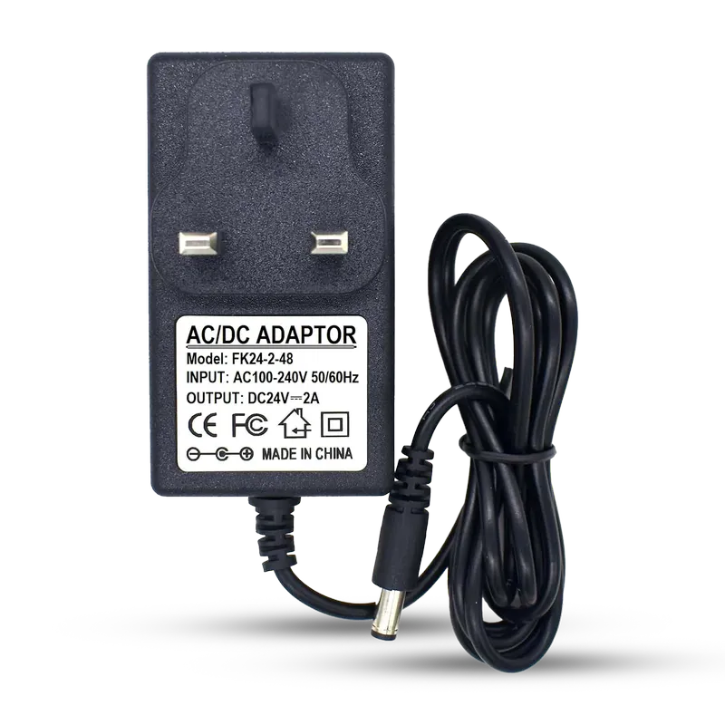 محول كهرباء 24 فولت 2 أمبير AC DC مع قابس طاقة