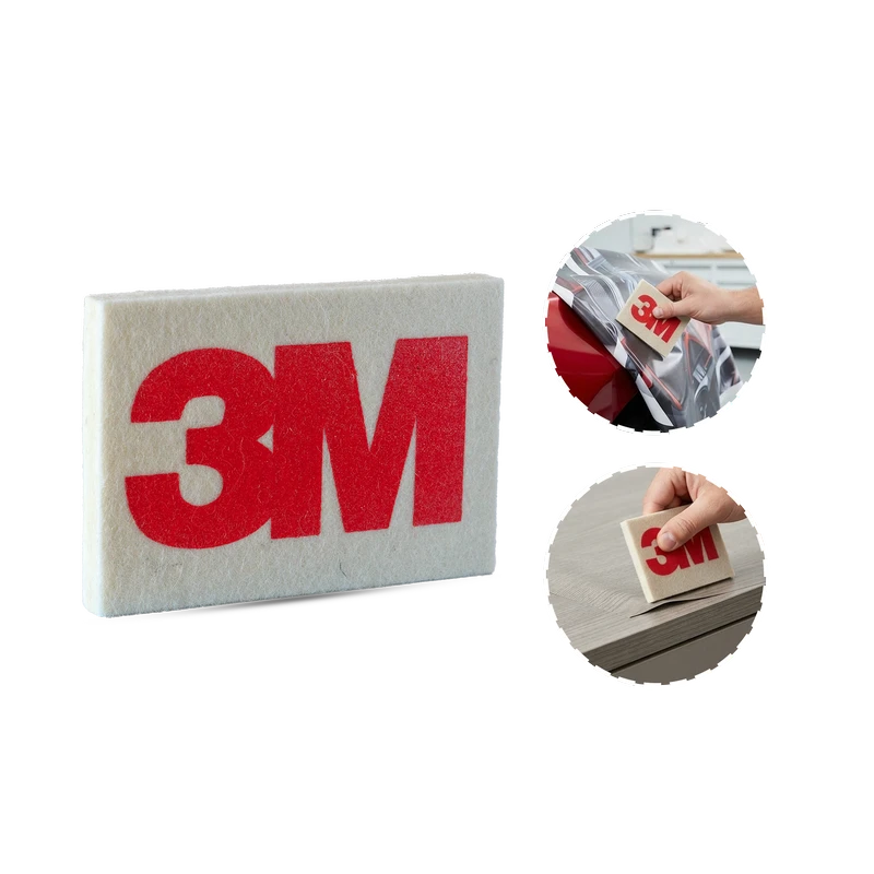 مساحة لاصق اسكوجي 3M أصلية بلون أبيض وشعار أحمر، أداة احترافية لتركيب الفينيل وتجليد السيارات وللدعاية والاعلان